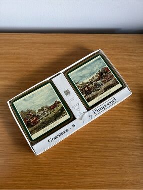 Vintage Pimpernel Coasters Set of 6 Made in England